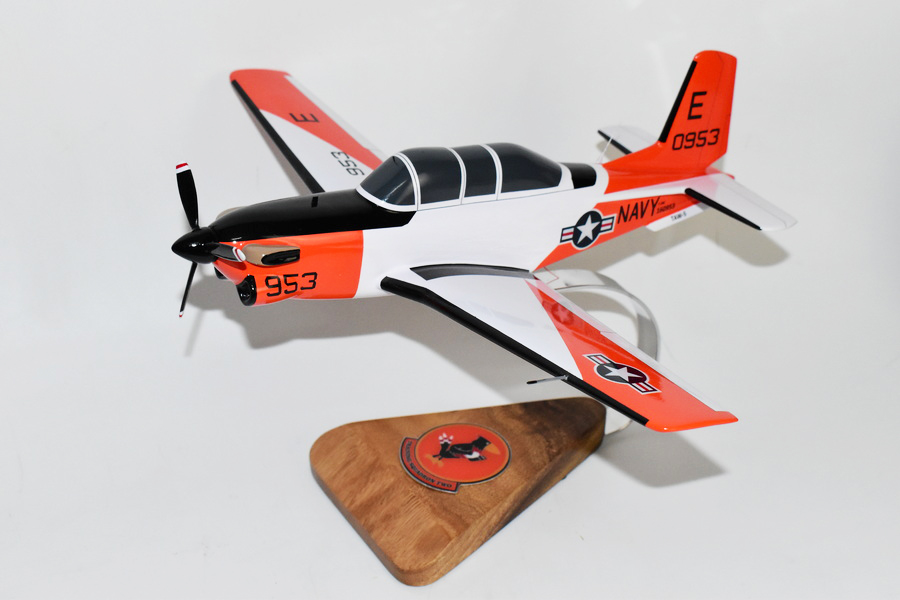 Beechcraft® T-34C TurboMentor, VT-2 Doerbird (Navy), 1/33 Mahogany Scale Model