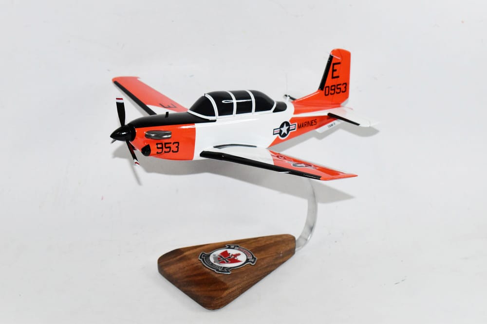 Beechcraft® T-34C Turbo Mentor, VT-3 Red Knights (Marines), 1/33 Mahogany Scale Model
