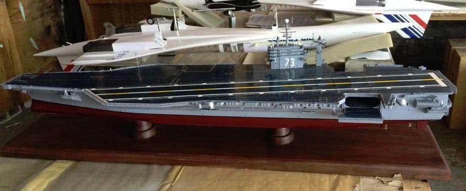 CVN-73 USS George Washington 48 inch Aircraft Carrier,Navy,Scale Model,Mahogany,Nimitz Class