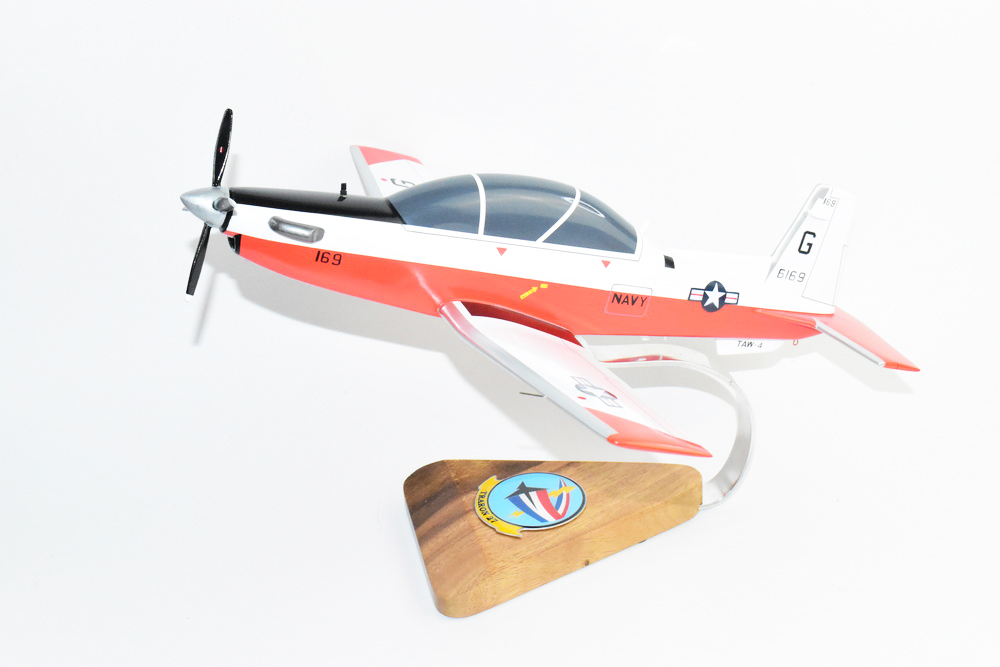 Beechcraft® T-6b Texan II, VT-27 Boomers (Navy), 16″ Mahogany Scale Model