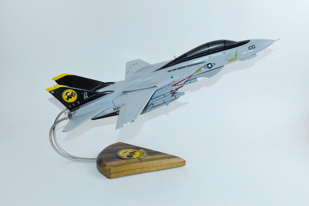 VF-31 Tomcatters F-14d Model, 1/42 (18″) Scale, Mahogany, Navy, Fighter