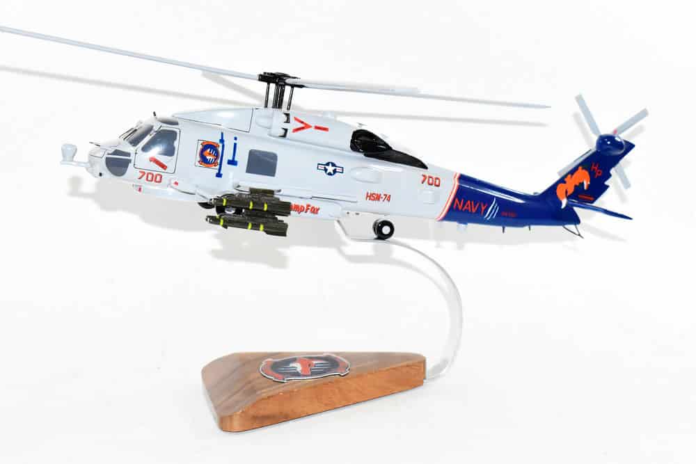 MH-60R, HSM-74 Swamp Foxes, 16″ Mahogany Scale Model