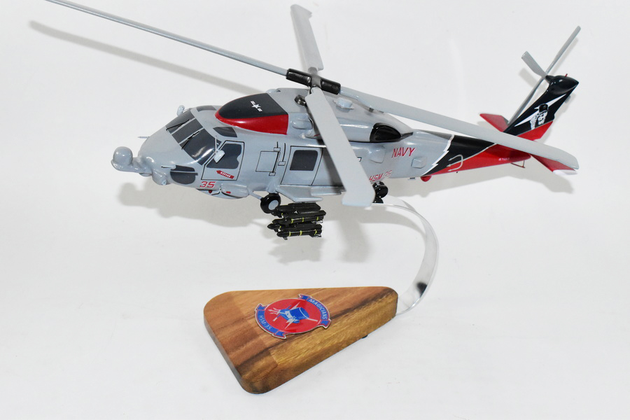 MH-60R, HSM-35 Magicians, 16″ Mahogany Scale Model