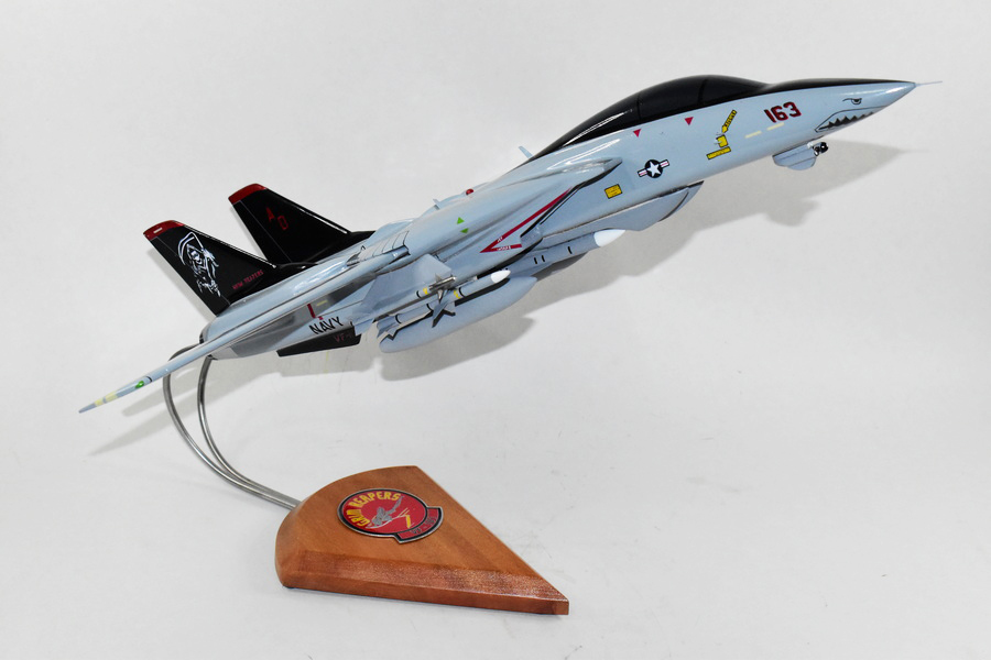 VF-101 Grim Reapers F-14d Model, 1/42 (18″) Scale, Mahogany, Navy, Fighter