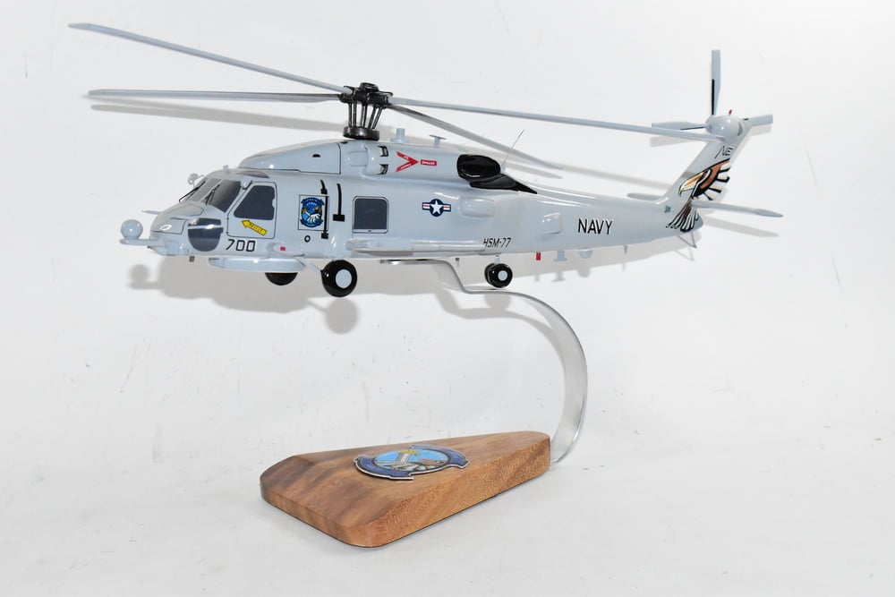 Sikorsky® MH-60R HSM-77 Saberhawks, 16″ Mahogany Scale Model