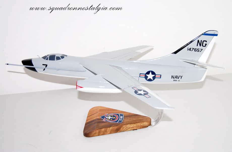 VAH-6 Fleurs (147657) A3D/A-3B Skywarrior Model, 1/50th Scale Model, Mahogany, Strategic Bomber