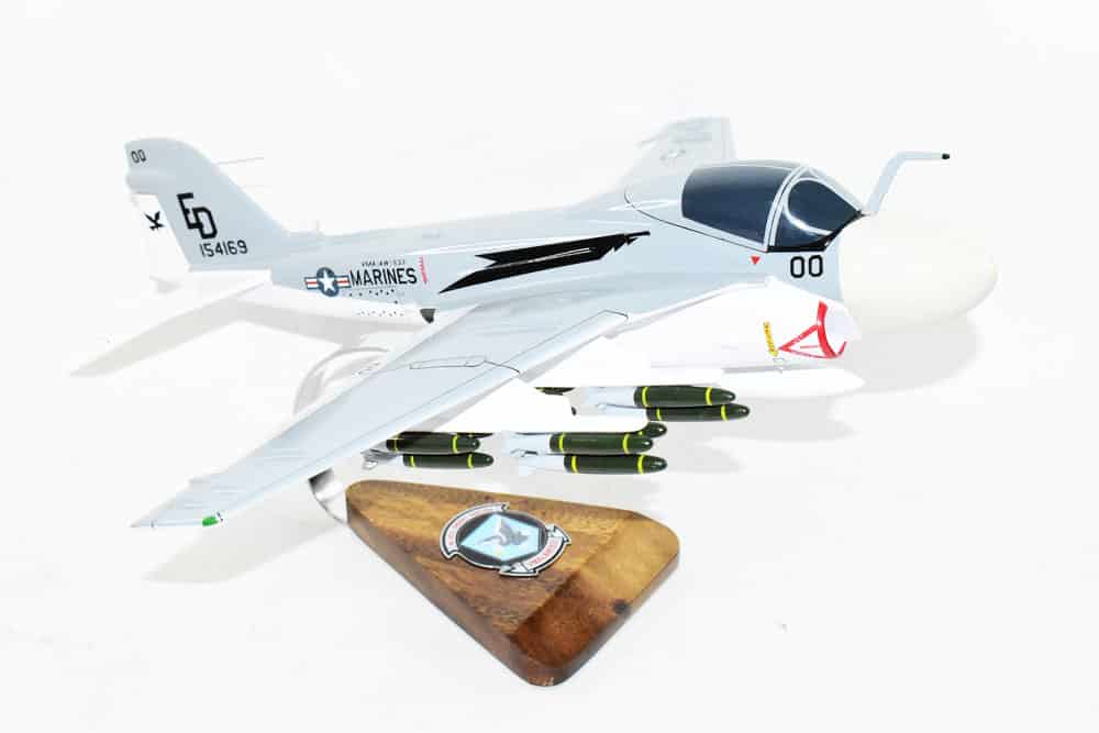 VMA(AW)-533 Hawks 1969 A-6a Intruder Model, 1/36th Scale, Mahogany, Marines