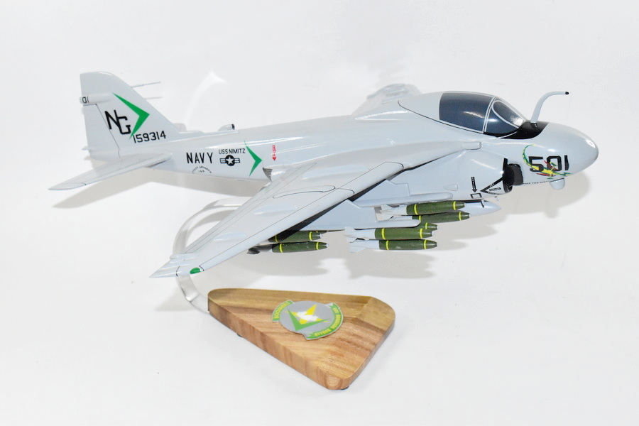 VA-165 Boomers A-6e Intruder Model, 1/36th Scale, Mahogany, Navy