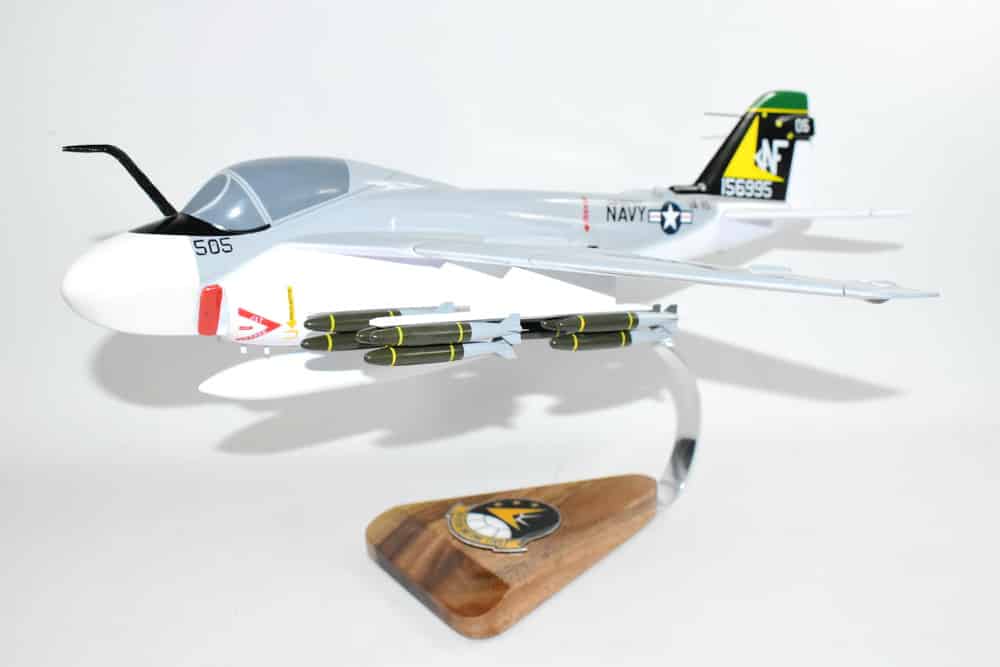 VA-115 Arabs A-6 (1973) Intruder Model, 1/36th Scale, Mahogany, Navy,