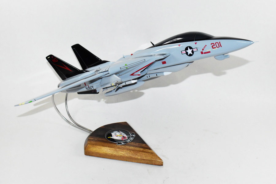 VF-24 Fighting Renegades F-14a (1994) Model, 1/42 (18″) Scale, Mahogany, Navy,