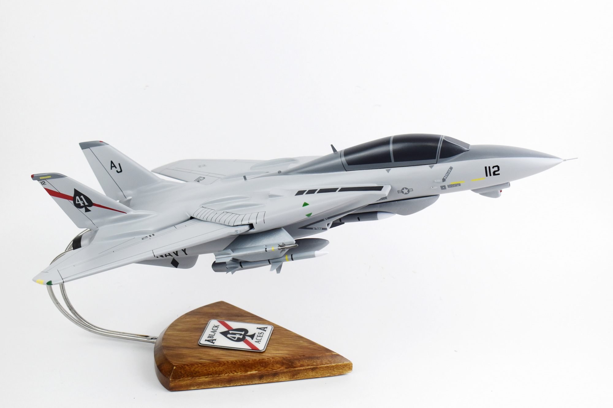 VF-41 Black Aces F-14a Tomcat (1996) Model, 1/42 (18″) Scale, Navy, Fighter