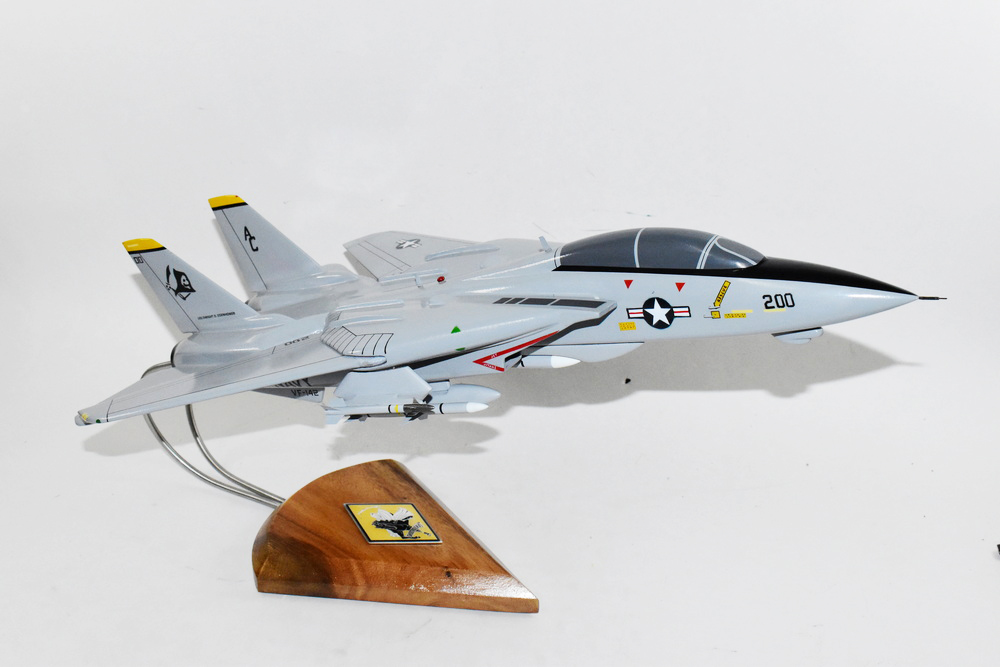 VF-142 Ghostriders F-14a (1984) Tomcat Model, 1/42 (18″) Scale, Mahogany, Navy, Fighter