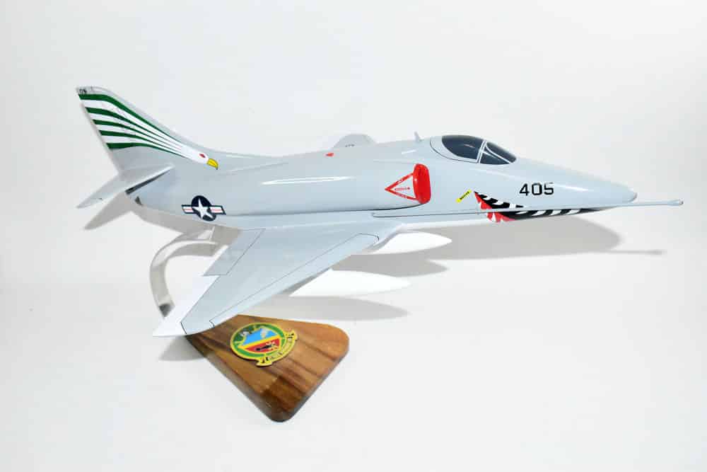 VA-195 Dam Busters A-4F Model, 1/27th Scale, Mahogany, Navy