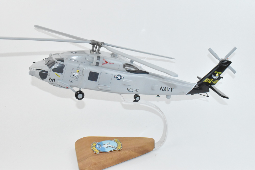 SH-60B, HSL-41 Seahawks, 16″ Mahogany Scale Model