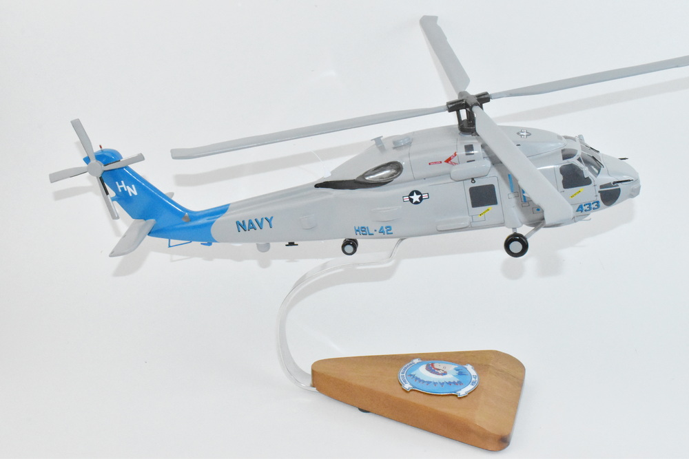 SH-60B, HSL-42 Proud Warriors, 16″ Mahogany Scale Model