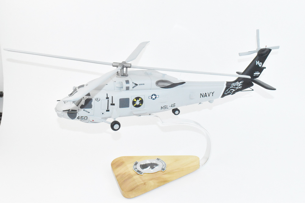 SH-60B, HSL-46 Grandmasters, 16″ Mahogany Scale Model