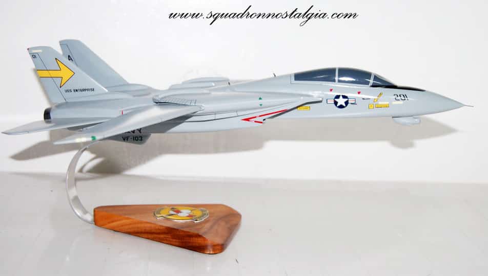 VF-103 Sluggers F-14a (1988) Model, 1/42 (18″) Scale, Mahogany, Navy, Fighter