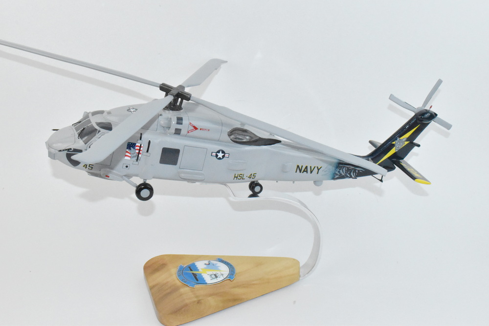 SH-60B, HSL-45 Wolfpack, 16″ Mahogany Scale Model