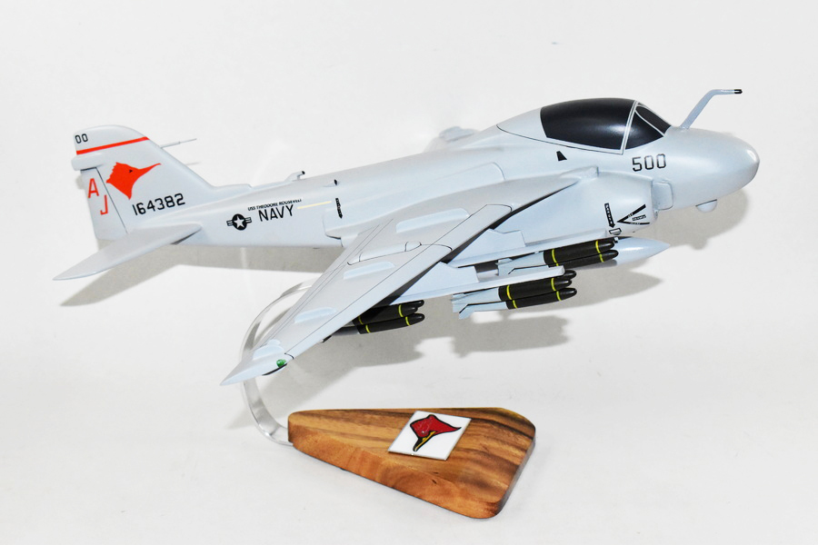 VA-36 Roadrunner A-6e (1993) Intruder Model, 1/36th Scale, Mahogany, Navy