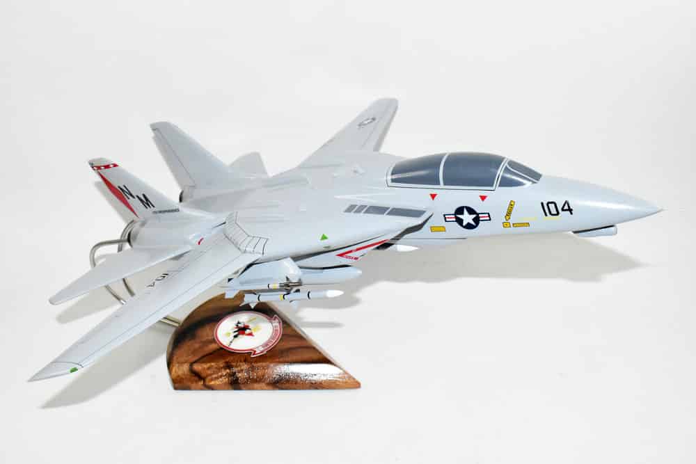 VF-191 Satan’s Kittens F-14a Model, 1/42 (18″) Scale, Mahogany, Navy, Fighter