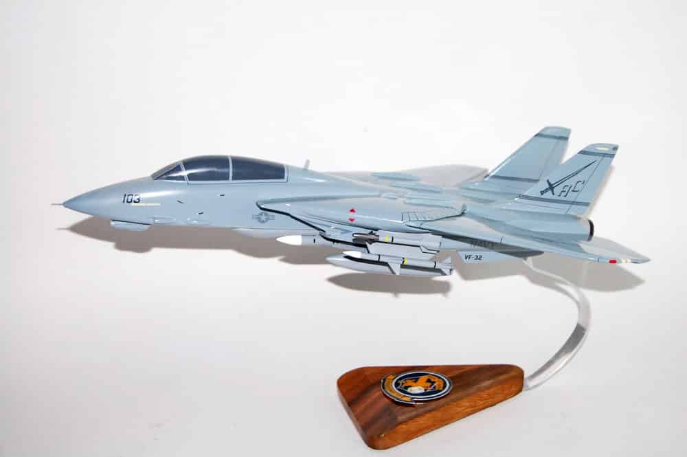 VF-32 Fighting Swordsmen F-14b (1999) Tomcat Model, 1/42 (18″) Scale, Mahogany, Navy, Fighter