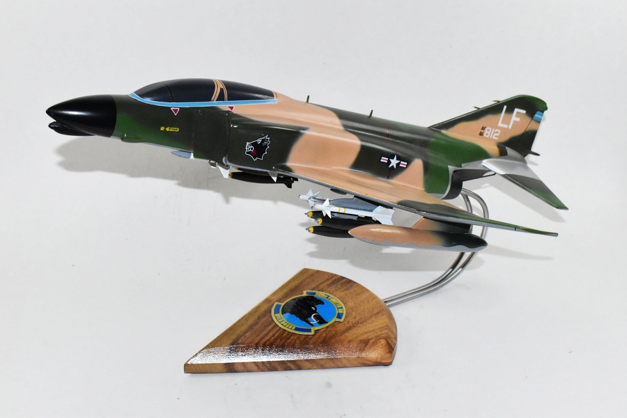 390th Fighter Squadron Wild Boars F-4d Model, 1/42 (18″) Scale, Mahogany