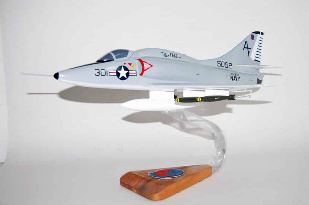 VA-203 Blue Dolphins A-4L, 18″ Mahogany Model