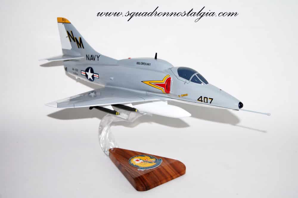 VA-192 Golden Dragons A-4F (1969) Model, 1/27th Scale, Mahogany, Navy (Clearance Sale)