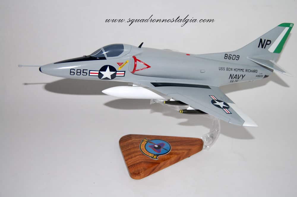 VA-76 Spirits A-4C (1967), 18″ Mahogany Model