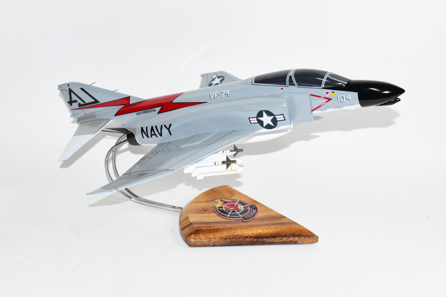 VF-74 Be-Devilers F-4B (1962) Model, 1/42 (18″) Scale, Mahogany, Navy, Fighter
