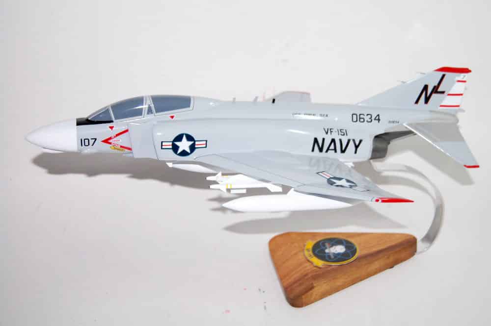 VF-151 Vigilantes F-4b (1965) Model, 1/42 (18″) Scale, Mahogany, Navy, Fighter
