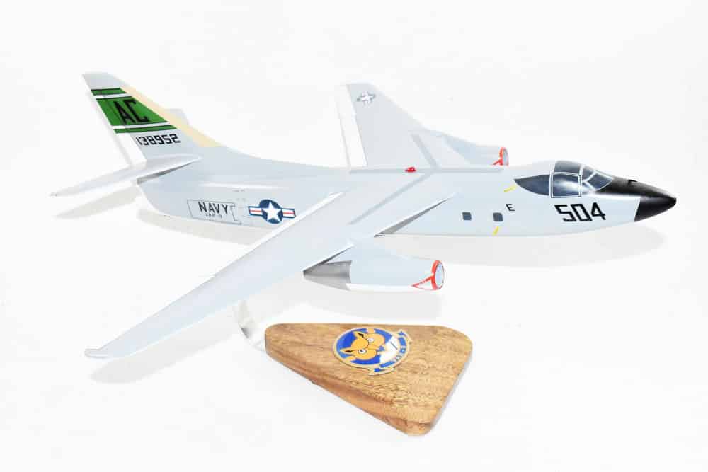 VAH-9 Hoot Owls A3D/A-3B Skywarrior Model, 1/50th Scale Model, Mahogany, Strategic Bomberl