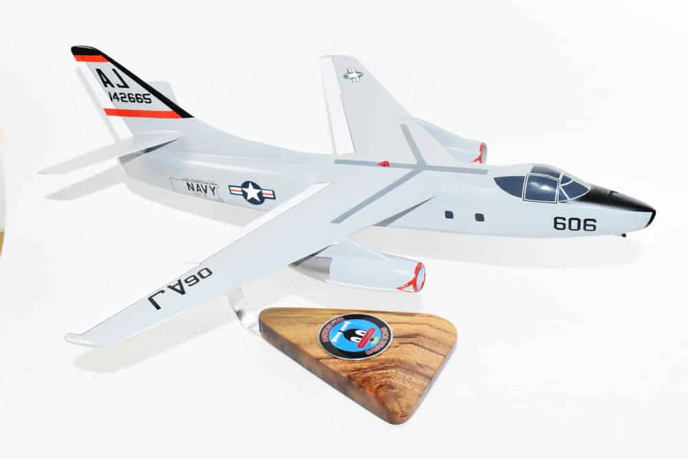 VAH-5 Savage Sons A3D/A-3B Skywarrior Model, 1/50th Scale Model, Mahogany, Strategic Bomber