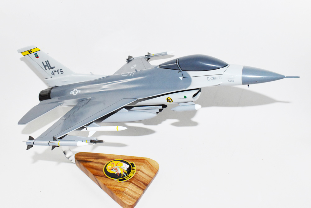 Lockheed Martin® F-16, 4th Fighter Squadron Fightin’ Fuujins, Mahogany, 18″ Mahogany Scale Model