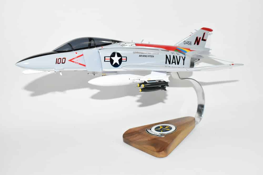 VF-51 Screaming Eagles F-4B Model, 1/42 (18″) Scale, Mahogany, Navy, Fighter