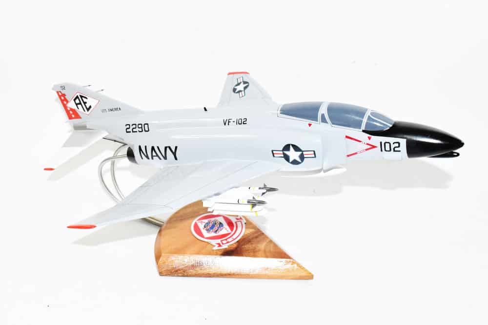 VF-102 Diamondbacks F-4B Model, 1/42 (18″) Scale, Mahogany, Navy, McDonnell Douglas
