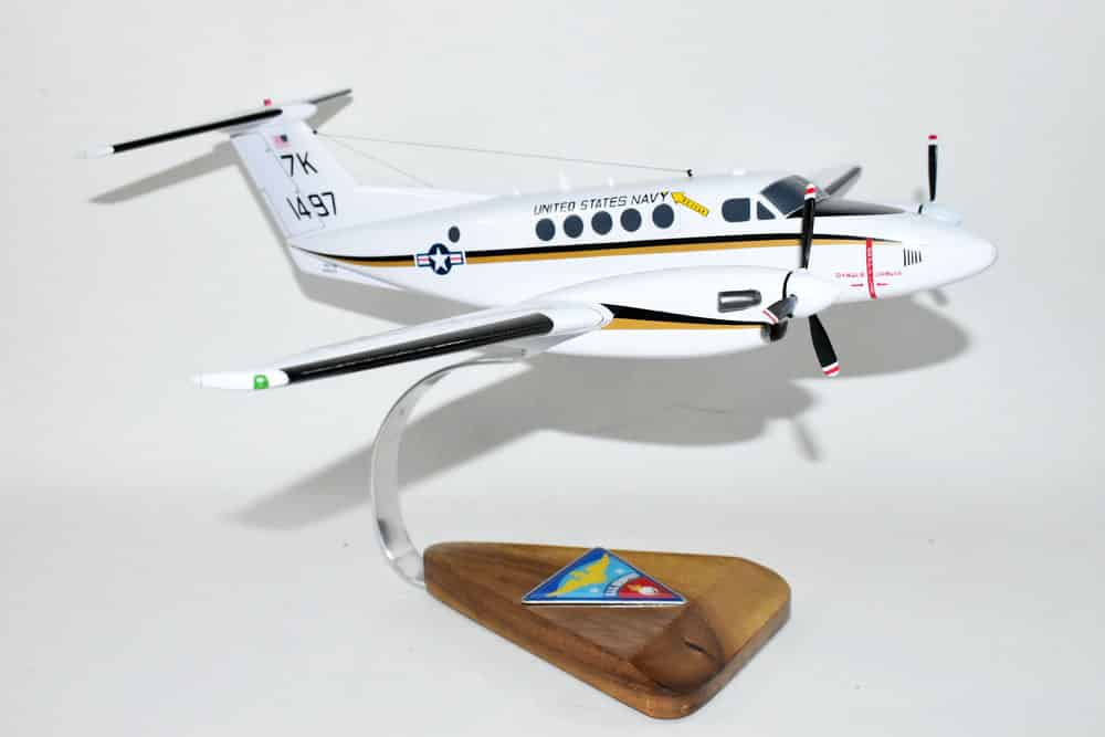 Beechcraft® UC-12B Huron, NAS Memphis, Beechcraft, 18″ Mahogany Scale Model
