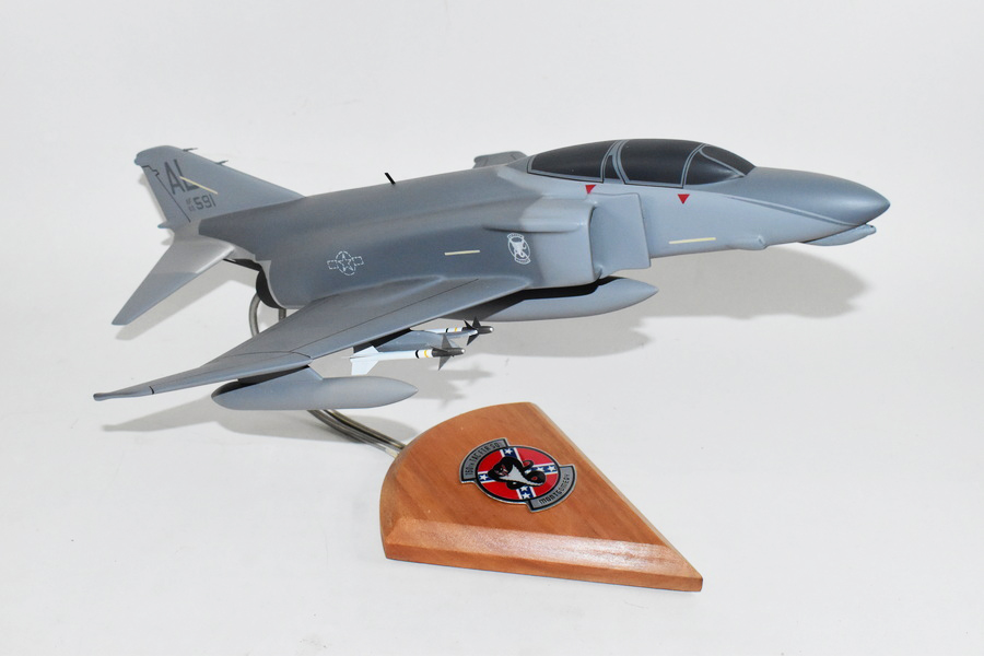 160th Tactical Fighter Squadron F-4d Model, 1/42 (18″) Scale, Mahogany