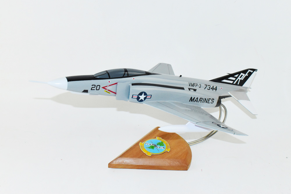 VMFP-3 Eyes of the Corps (1976) RF-4b Model, 1/42 (18″) Scale, Mahogany, Marines, Fighter