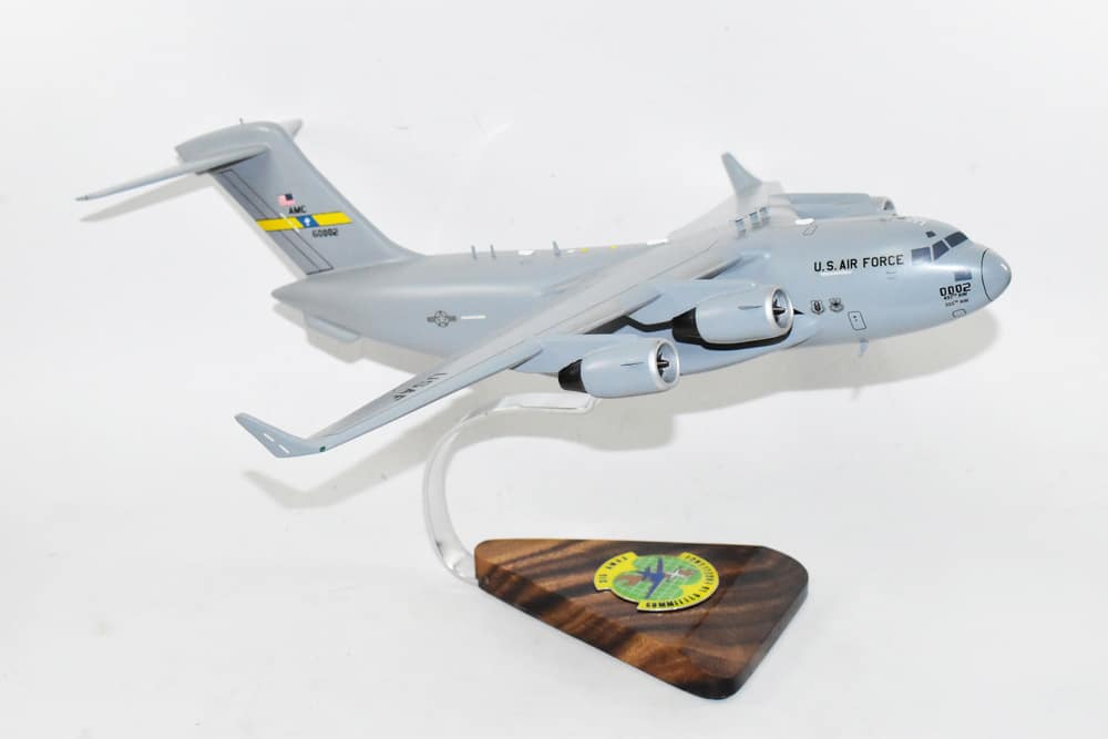 315 AMXS C-17 Globemaster Model, 1/116th Scale, Mahogany, Cargo