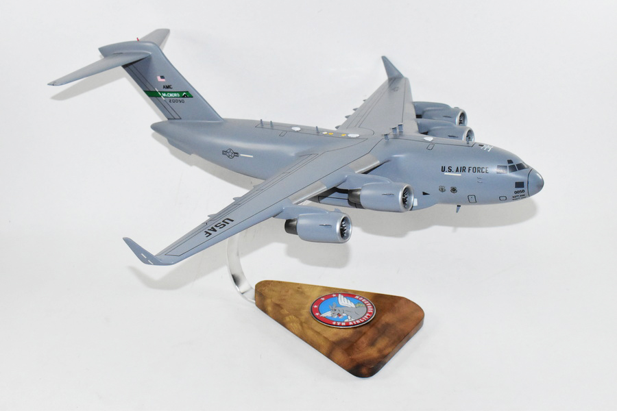 4th Airlift Squadron C-17 Model, 1/116th Scale, Mahogany, Cargo