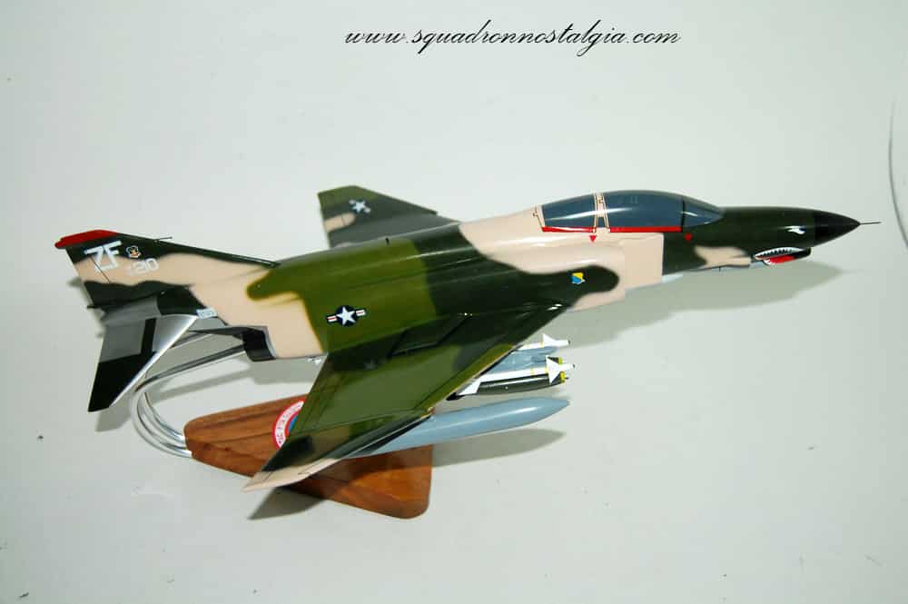 307th Fighter Squadron Stingers F-4E Model, 1/42 (18″) Scale, Mahogany