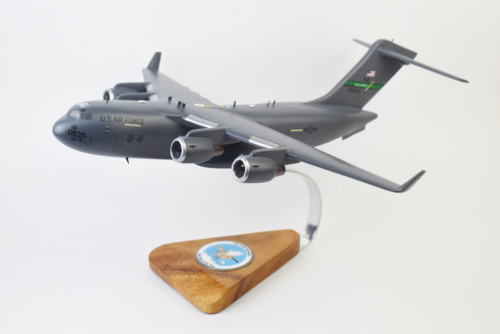 8th Airlift Squadron C-17a Model, 1/116th Scale, Mahogany, Cargo