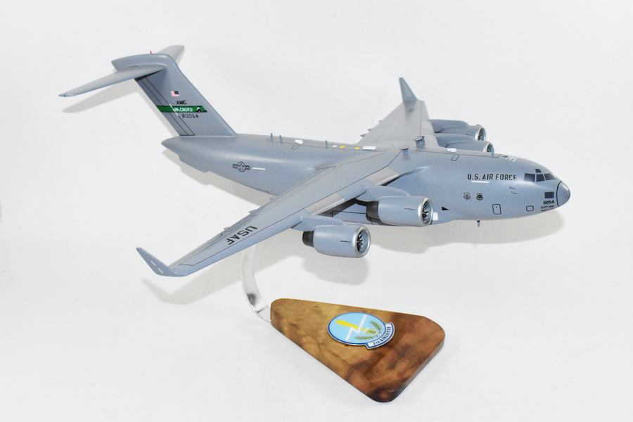 7th Airlift Squadron C-17a Model, 1/116th Scale, Mahogany, Cargo