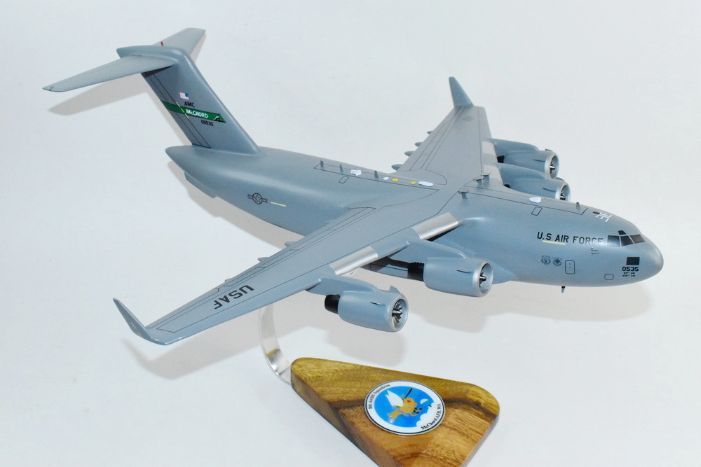 8th Airlift Squadron C-17a Model, 1/116th Scale, Mahogany, Cargo
