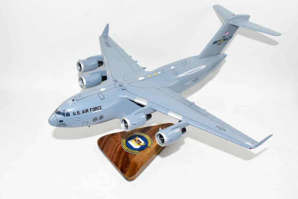 6th Airlift Squadron C-17a Model, 1/116th Scale, Mahogany, Cargo