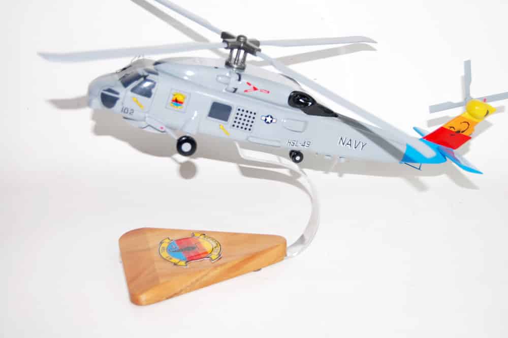 SH-60B,  HSL-49 Scorpions (1999), 16″ Mahogany Scale Model