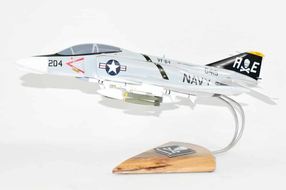 VF-84 Jolly Rogers F-4b Model, 1/42 (18″) Scale, Mahogany, Navy, Fighter