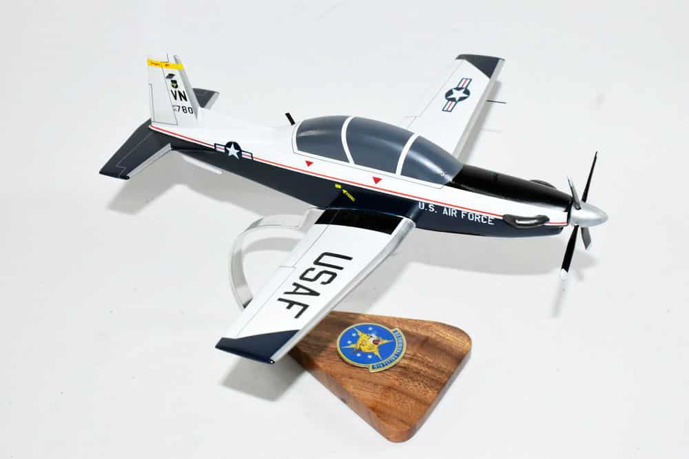 Beechcraft® T-6A Texan II, 5th Flying Training Squadron Spittin Kittens, 1/33 Mahogany Scale Model