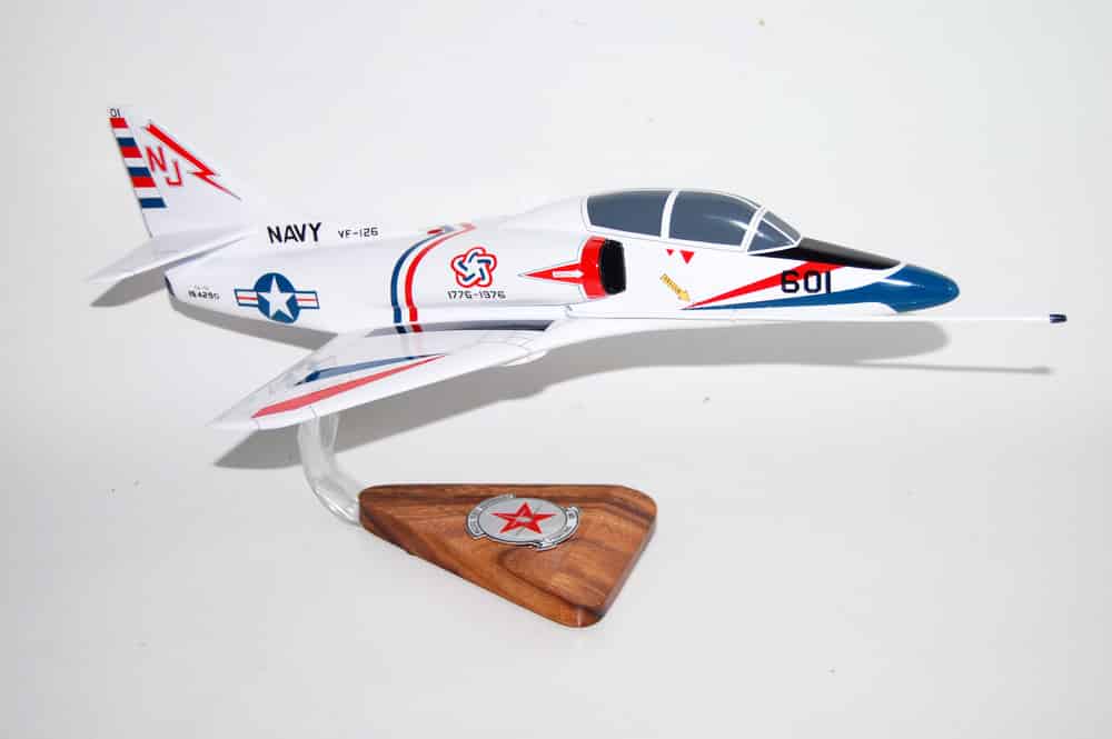VF-126 Bandits 1976 TA-4J Model, 1/27th Scale, Mahogany, Navy